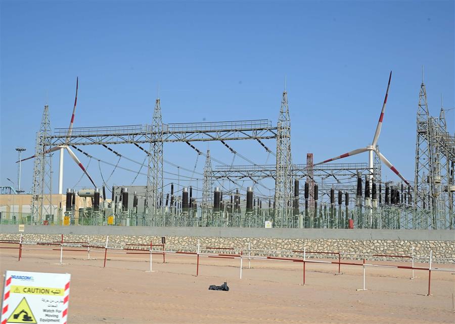 500 ميجاوات قدرة محطة رياح رأس غارب بخليج السويس